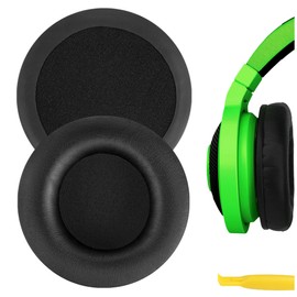 Geekria QuickFit Replacement Ear Pads for Razer Kraken Mobile Headphones Ear Cushions, Headset Earpads, Ear Cups Cover Repair Parts (Black)