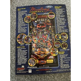 MUSTANG PREMIUM BOSS 429 Original Game Pinball Machine Flyer Auto Race New