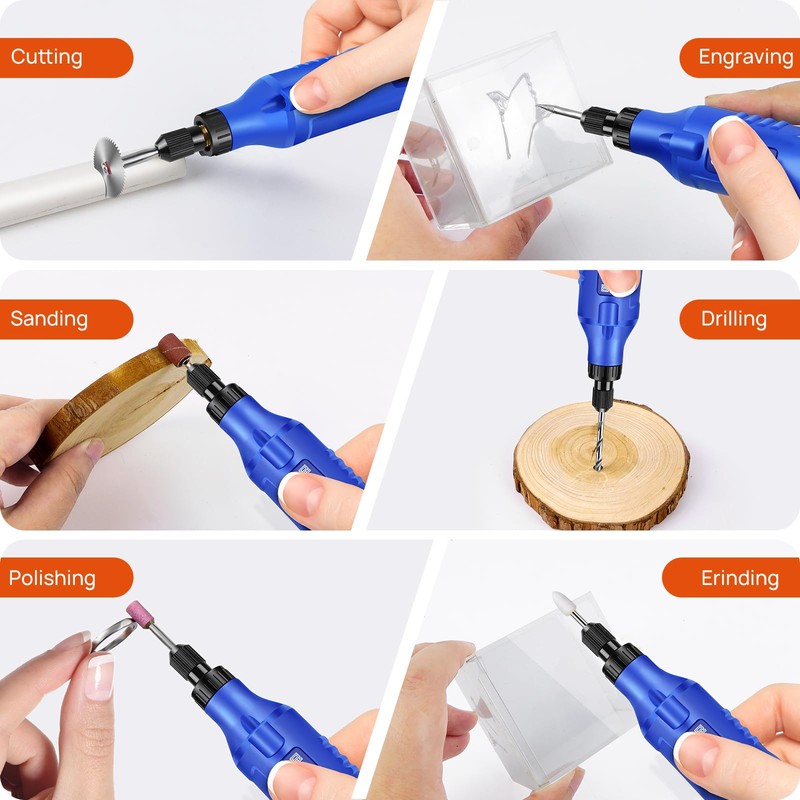 VickyHome Cordless Rotary Tool Kit 3.7V Multi Tool Kit with