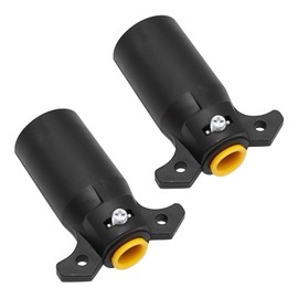 ZUDKSUY 10Pcs 7 Pin Trailer Plug, RV-Style 7 Way Flat Blade Connector, Replace for Tail Lights Turn Signals Electric Trailer Brakes