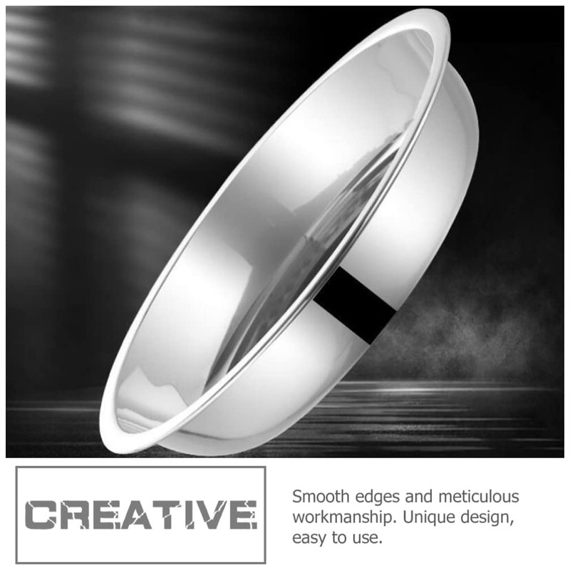 UPKOCH Serving Salad Plates Picnic Plates 6-Piece Stainless Steel Round