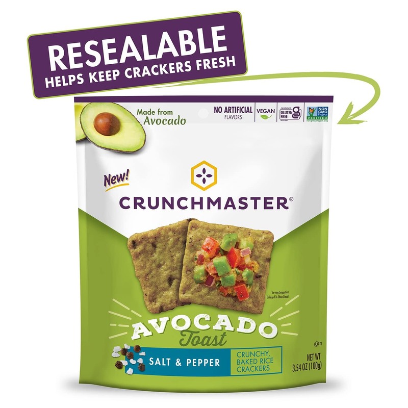 YCNO KOMBOFAN Crunch master Avocado Toast, Salt & Pepper, Crunchy