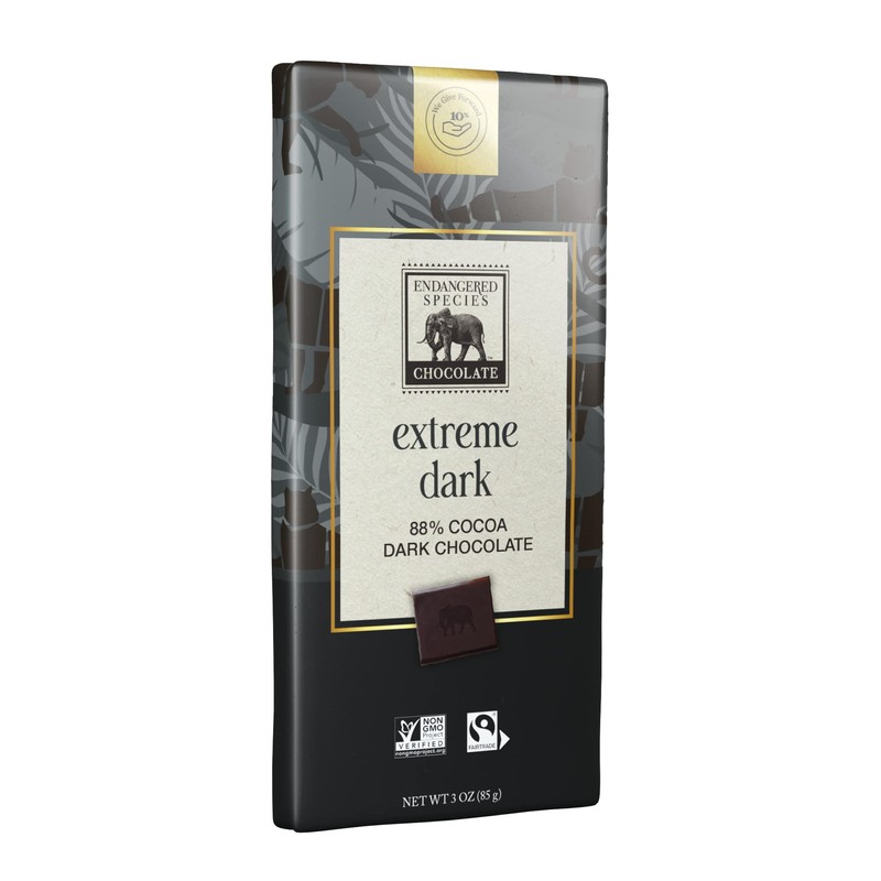 Endangered Species Strong Dark Chocolate Bar (88% cocoa)