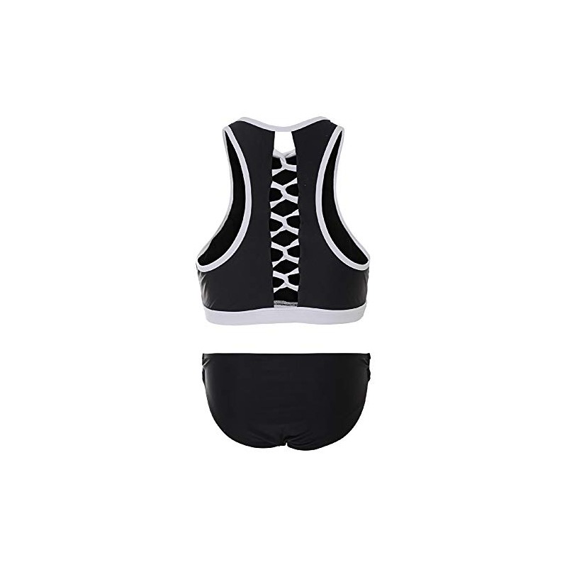 La-V Girls' Two-Piece Sports Bikini, black