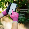 JDL Gardening Gloves for Women 3 Pairs Nitrile Coated Touchscreen