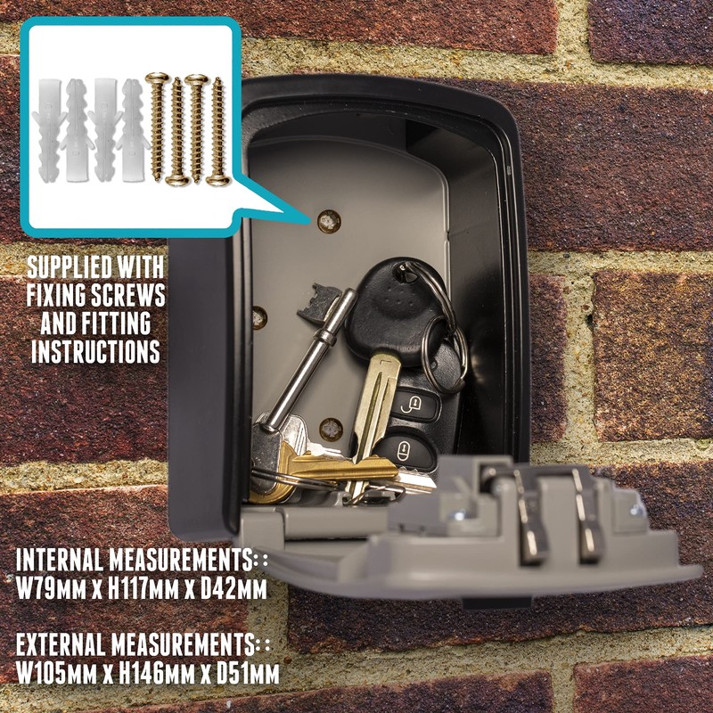 UK Security Supplies Extra Large Wall Mounted Key Safe Lock