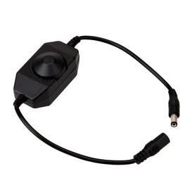 Dimmable LED Controller Supernight 12V 2A Dimmer Adjustable Controller for Single Color 3528 5050 LED Strip Light with DC Adapter Jack, Black