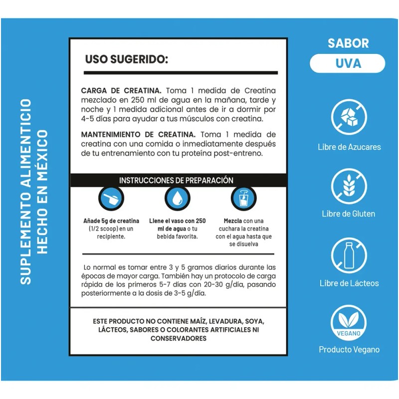 Creatina D-mon Monohidratada 3kg 600 Servicios Variossabores