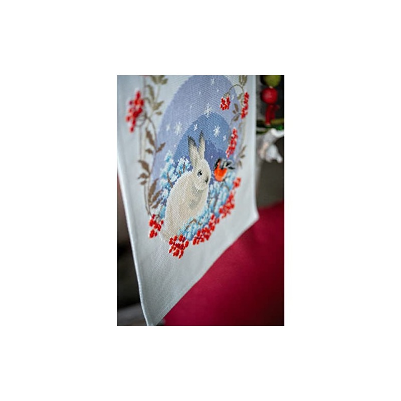 Vervaco Hare and Bullfinch Aida Table Runner Kit