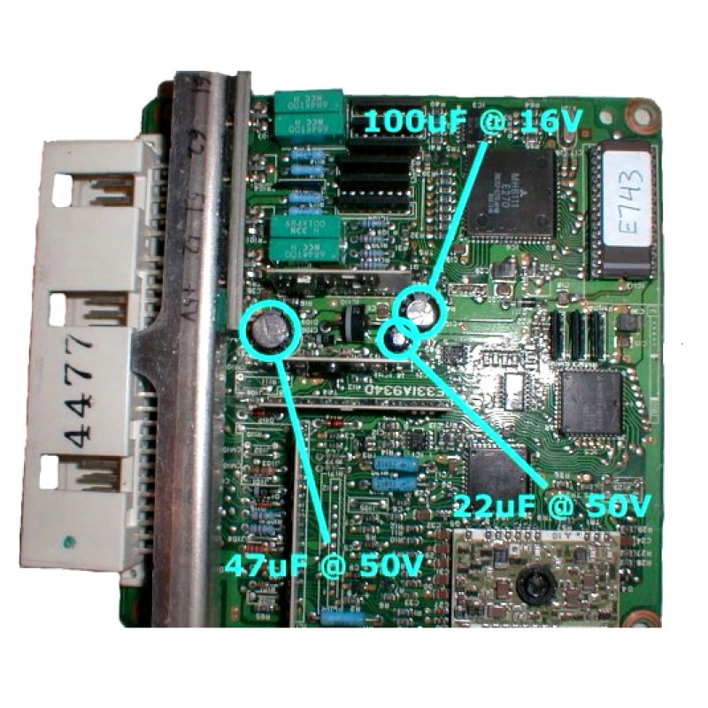 Japan Capacitors ECU ECM Capacitor Repair Kit / for 1991-1997