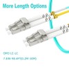 LC to LC Multimode Fiber Patch Cable, 49ft/15m-2PACK MM OM3