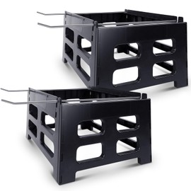 Vesici 10 Frame Bee Hive Stand 22.44 x 16.73 x 12.99 Inch Black Plastic Hive Stand Frame Beehive Stand Beehive Frame Stand Beekeeping Hive Support Tool a Good Helper for Your Beekeeping(2 Pcs)