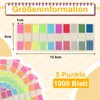 Huotflame Transparente Haftnotizen Index Tabs – 10 Farben PET Klebezettel