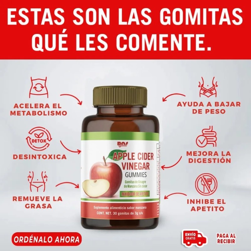 Baja De Peso Gomitas De Vinagre Se Manzana