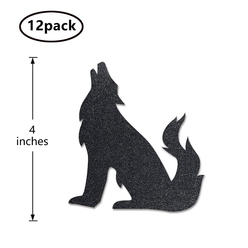 Wolf Cut-outs, 12-Pack Table Topper Double-sided Birthday Party Decorations
