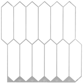 Skyblur 10 Tiles White Peel and Stick Backsplash for Kitchen Self Adhesive Wall Tiles Stick on Backsplash White Long Hexagon Waterproof Wall Tiles for Bathroom PVC Glossy White Tiles 12 x 12 Inch