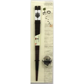Aoba 549222 Dragonfly Ball Family Crest Toyotomi House Chopsticks Set with Chopsticks Rest 23cm [549222] Made in Japan