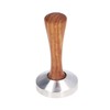 Coffee Tamper Stainless Steel Base Wooden Handle Heavy Duty Coffee