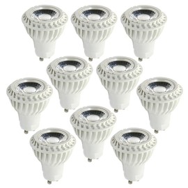 TORCHSTAR 10-Pack 5W COB GU10 LED Bulbs, 50W Equivalent, 2800k, 440LM 30 Degree Beam Angle for Recessed Lighting, Ceiling Fan Lighting, Track Lighting