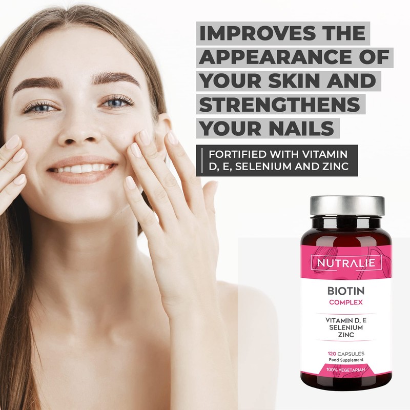 Biotin 10,000mcg | Vitamins D and E, Zinc, Selenium |