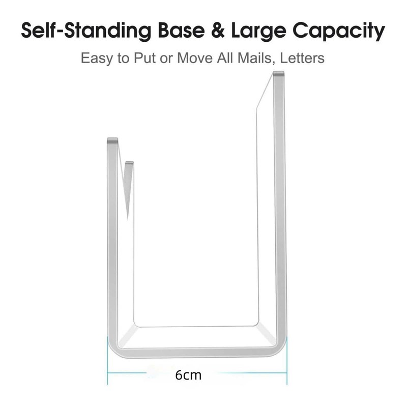 Mail Holder Desktop Letter Holder Book Transparent Sorting Rack File