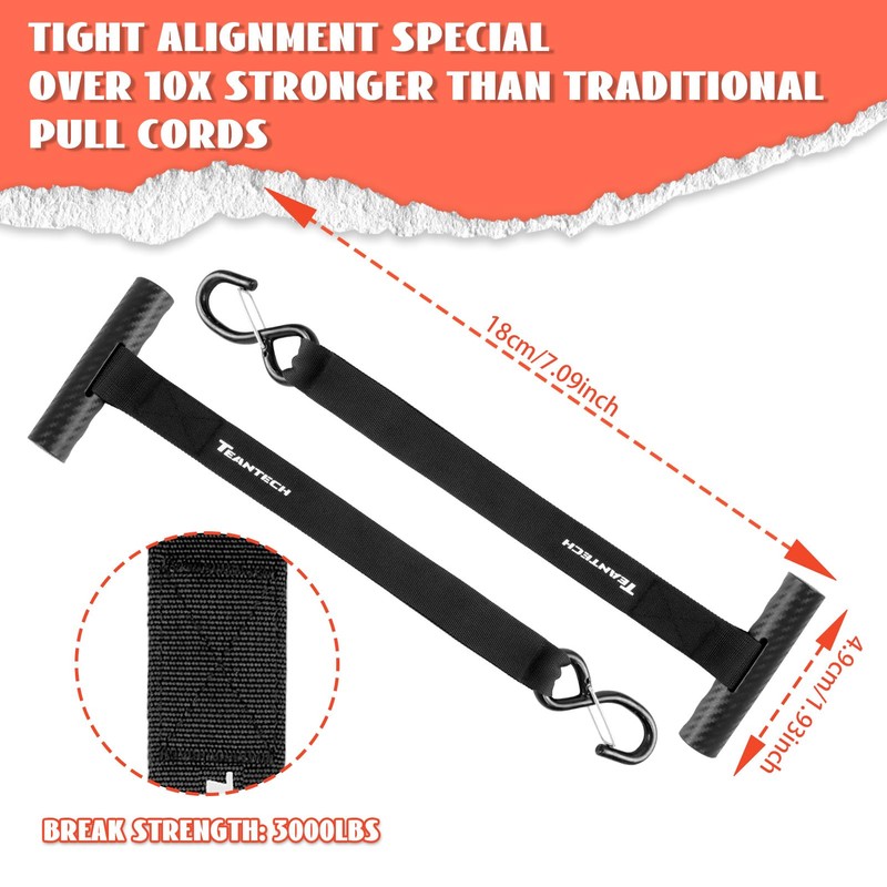 Quick Hood Loops Kayak Tie Down Straps with S-Hook –