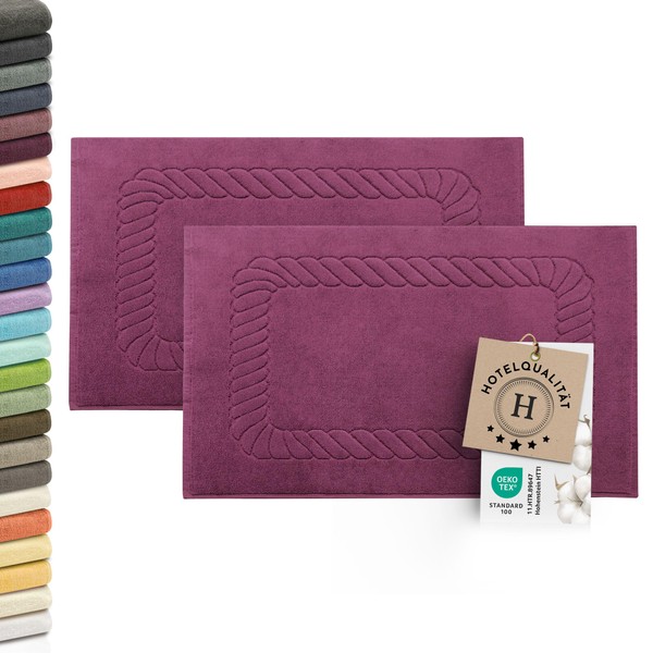 ZOLLNER Bath Mats, Set of 2, Soft and Absorbent Shower
