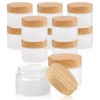TkoYuHm 12-Pack White Matte Glass Bottles 1.67oz Cosmetic Containers for