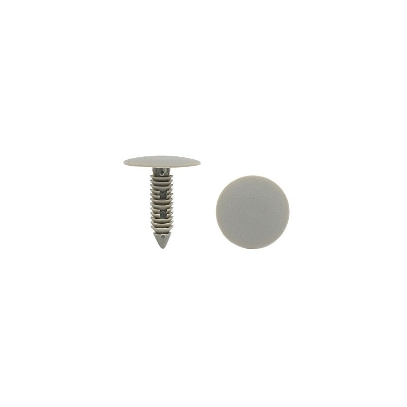 sourcingmap 100pcs Gray Plastic Push Type Fasteners Clip Rivet 8mm