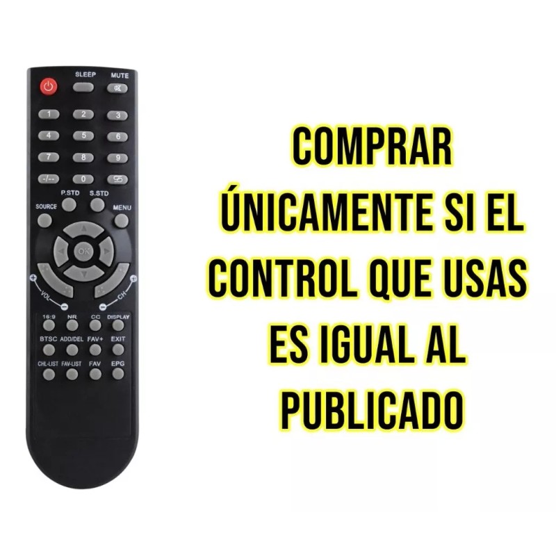 Control Remoto Compatible Con Atvio Pantalla Lcd Led