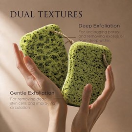 Sunlite Sports Múltiples Texturas Única Esponja Corporal Dos Lados Únicos Cuenta Una Superficie Suave Exfoliación Texturizada Pro