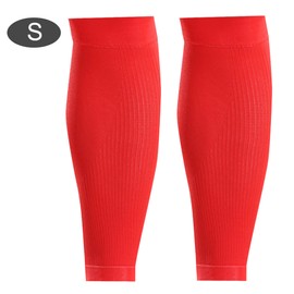 1Pair Mumian Sport Training Compression Support Shin Pads Calf Sleeves Protective Gear RedS
