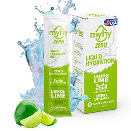 MYHY ZERO - Sugar Free Liquid Hydration Packets – Electrolytes Drink Mix, Liquid Hydration Solution - Ideal for Athletes, Fitness Enthusiasts & Sweat Loss - Lemon Lime, 5 Count