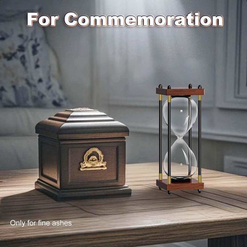 Empty Hourglass Fillable, Wooden Frame DIY Sand Timer, 10 Inch