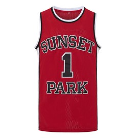 Mens Basketball Jersey #1 Fredro Shorty Sunset Park 90s Hiphop Party Clothing S-3XL (US, Alpha, XX-Large, Regular, Regular, Red)