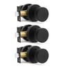 Orger Matte Black Privacy Door Knobs Interior, Zinc Alloy Keyless