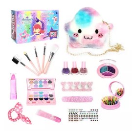 Makeup, Makeup Set, Kids Makeup Toy, Beauty, Toys, Makeup Tools & Accesories, Lipstick, Eyeshadow, Dressing Set, Hobbies, Nail Gel, Cosmetic, Girls Kit De Belleza Accesorios De Juguete Pinceles De Maquillaje