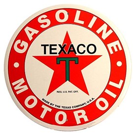 Signs 4 Fun SRTX4 Texaco Logo 12 inch Round Sign, Red
