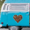 Extra Large 460mm 'Stained Glass Heart' Permanent Sticker Decal for