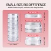 1 Column (6pcs) - Beauticom 10G/10ML Transparent Stackable Jars -