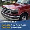 Auto Dynasty Headlights Assembly Compatible with 1992-1996 Ford Bronco F-150