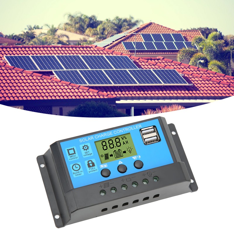 12V 24V Solar Charge Controller USB PWM Photovoltaic Solar Panel
