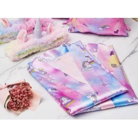 Jecery Girls Size 14 Spa Set: Robe, Headband, And Mask. Size 14