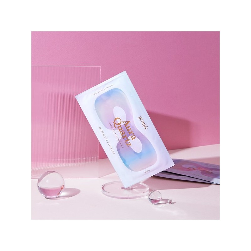 Petitfee 아우라 쿼츠 하이드로겔 아이존 마스크 이리디센트 라벤더 5매 Aura