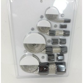 HRC Universal Radiator Hose Sleeving Stainless Steel Braided Dress-Up Hose Cover Kit
