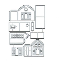 3D Handmade House Metal Die Cuts,Christmas House Door Cutting Dies Cut Stencils DIY Scrapbooking Photo Decorative Embossing Paper Dies for Scrapbooking Card Making