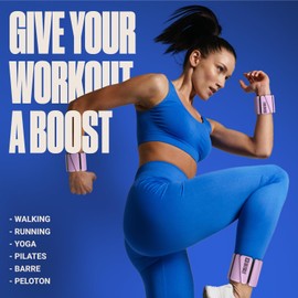 SPORTBIT Wrist and Ankle Weights for Women - Set of 2 (1lb Each) Wearable Ankle & Wrist Weights - Leg & Arm Bands, Silicone Weighted Bracelets for Workout, Walking, Running, Yoga, Pilates