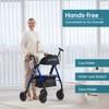ELENKER All-Terrain Rollator Walker with 8” Non-Pneumatic Wheels, Sponge Padded