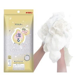 Kikulon Body Towel, Ultra Soft, White, 11.0 x 39.4 inches (28 x 100 cm), Pack of 1, Amazing Foam, Body Wash, Made in Japan