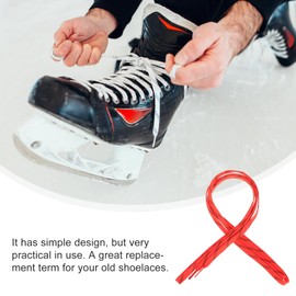 IMIKEYA Professional Ice Hockey Skate Laces Waxed Shoelaces, Anti- Freezing Anti- Fracture Shoe Laces (Orange, 96 Inch)